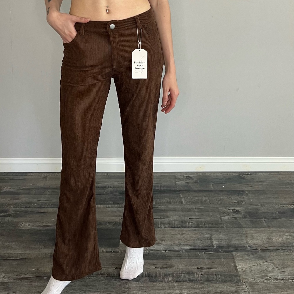 Corduroy Boot-Cut Pants